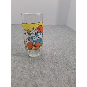Vintage 1982 Peyo Papa Smurf Drinking Glass
